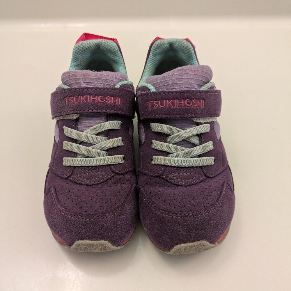 Tsukihoshi Purple Kids Sneakers with Mint and Pink Accents